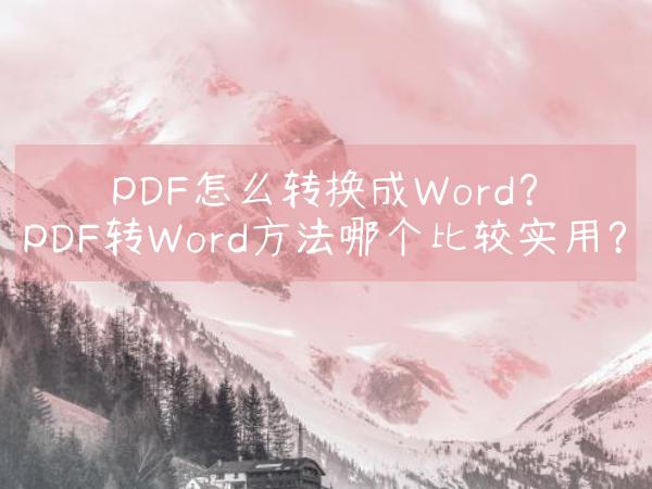 PDF怎么转换成Word？PDF转Word方法哪个比较实用？