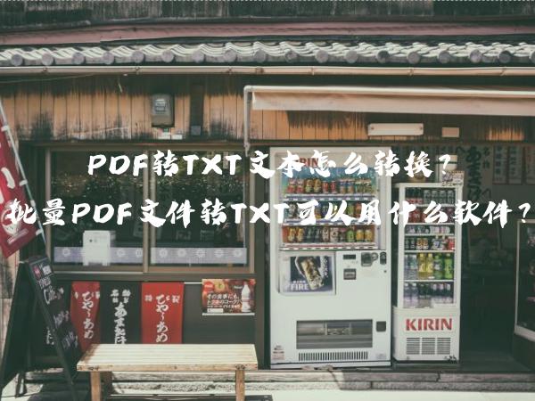 PDF转TXT文本怎么转换？批量PDF文件转TXT可以用什么软件？