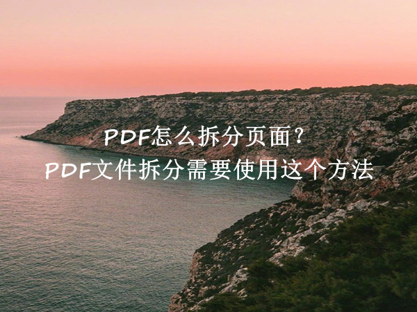 PDF怎么拆分页面？PDF文件拆分需要使用这个方法