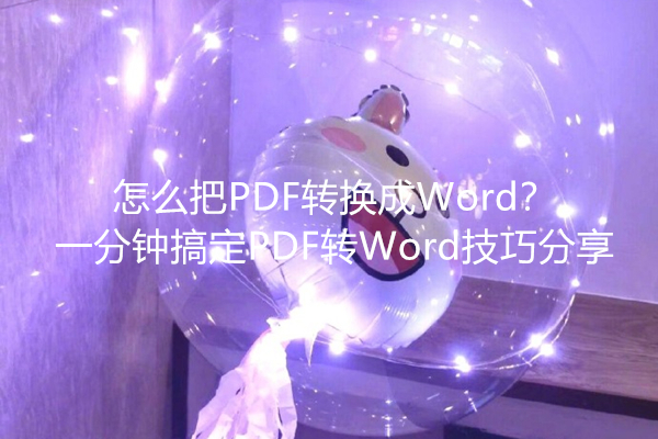 怎么把PDF转换成Word？一分钟搞定PDF转Word技巧分享