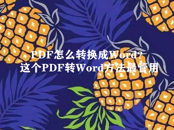 PDF怎么转换成Word？这个PDF转Word方法最管用