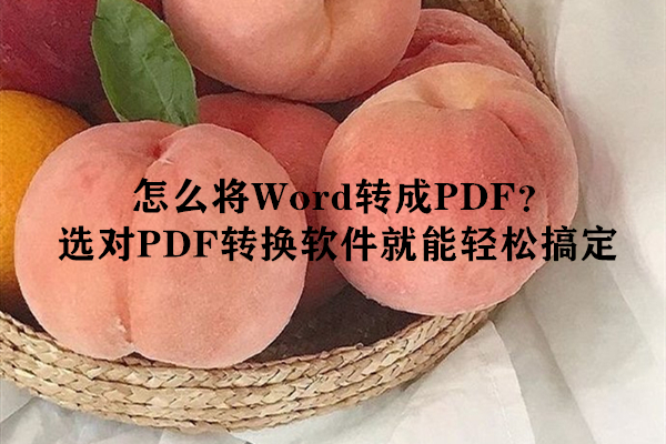 怎么将Word转成PDF？选对PDF转换软件就能轻松搞定