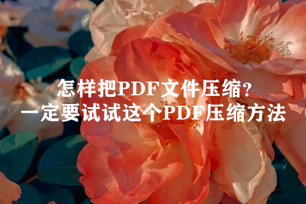 怎样把PDF文件压缩？一定要试试这个PDF压缩方法