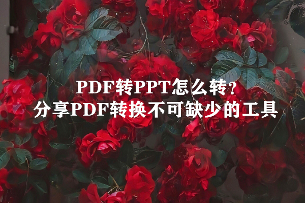 PDF转PPT怎么转？分享PDF转换不可缺少的工具